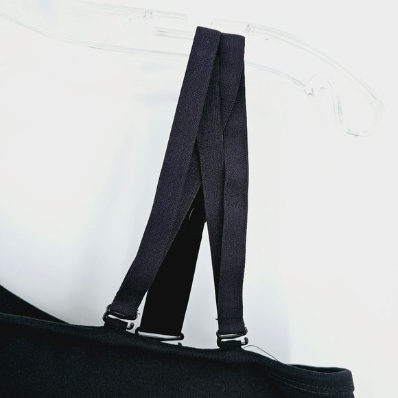 Fabletics Asymmetric Sports Bra Black One Shoulder Strappy Cross Mesh Adjustable - Picture 5 of 8